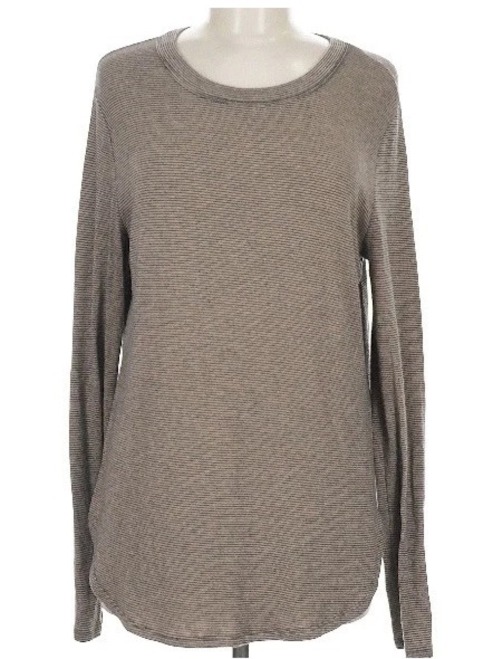 Banana Republic Mens Luxespun Long Sleeve Crew Neck Knit Tee Tan Luxe Loungewear